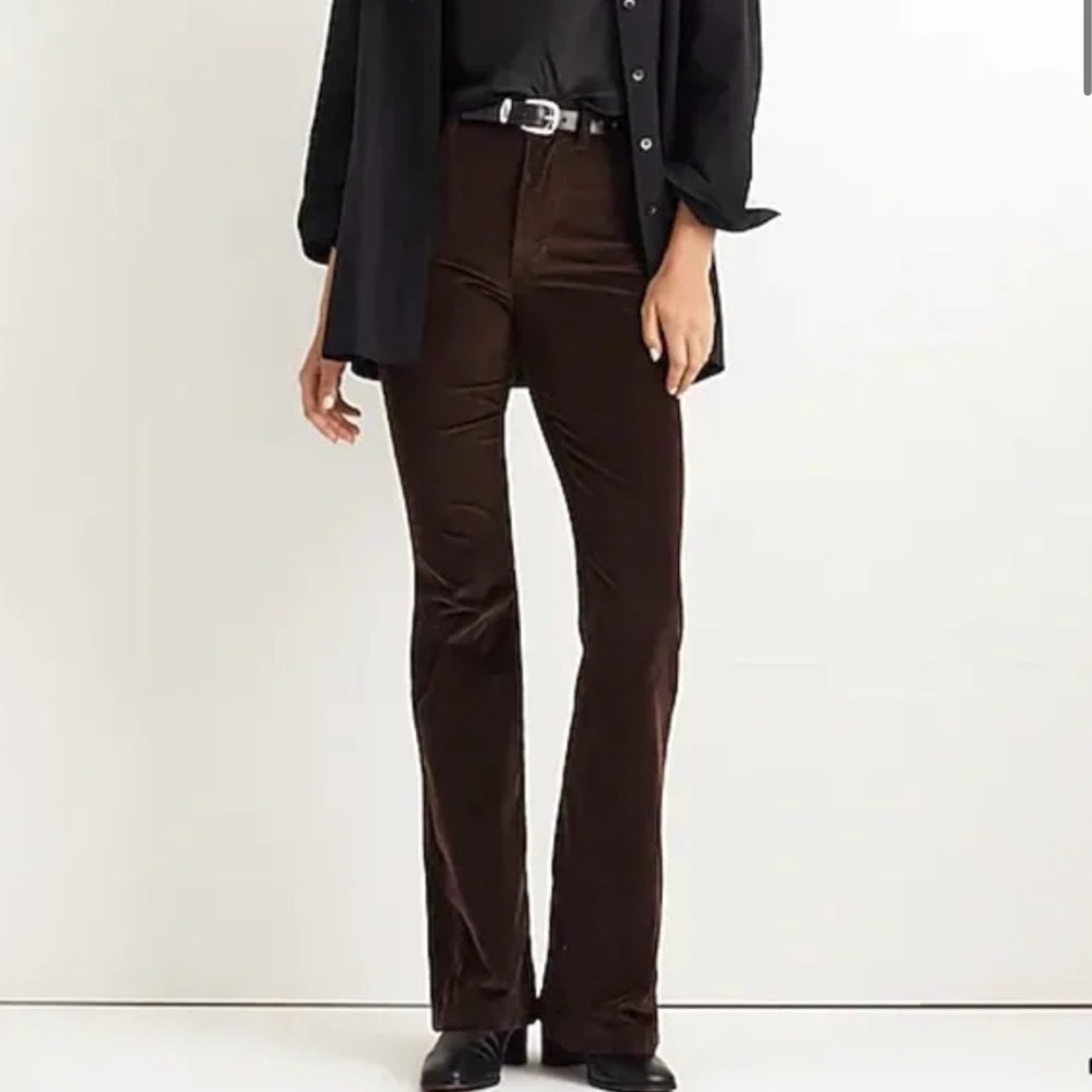 Madewell The Perfect Vintage Flare Corduroy Pants Brown Retro Boho Size 24 - Picture 2 of 9